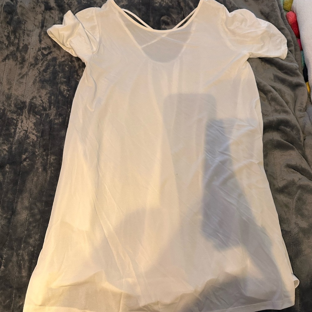 Elegant White Women's TSHIRT DRESS